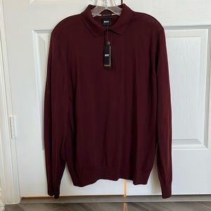 Boss Lancione burgundy sweater. Size M.